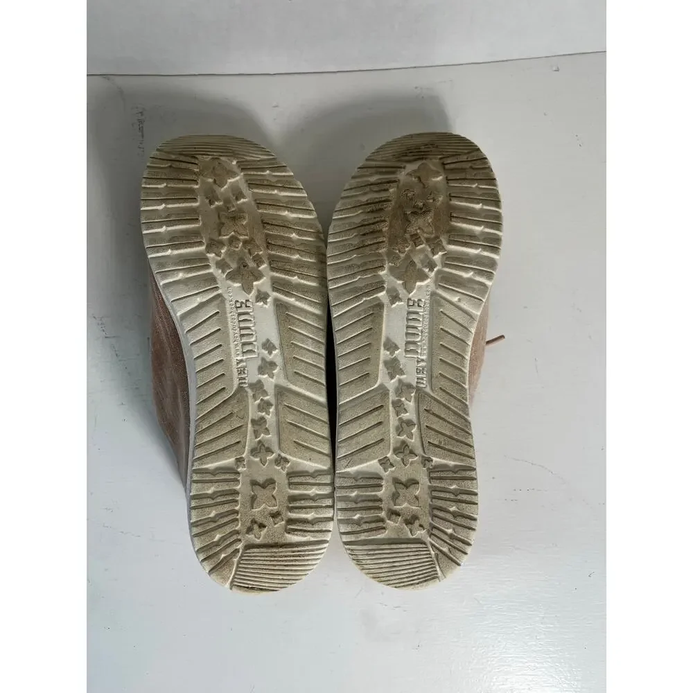 Hey Dude women's Wendy size 9 sparkling rose gold slip on comfort